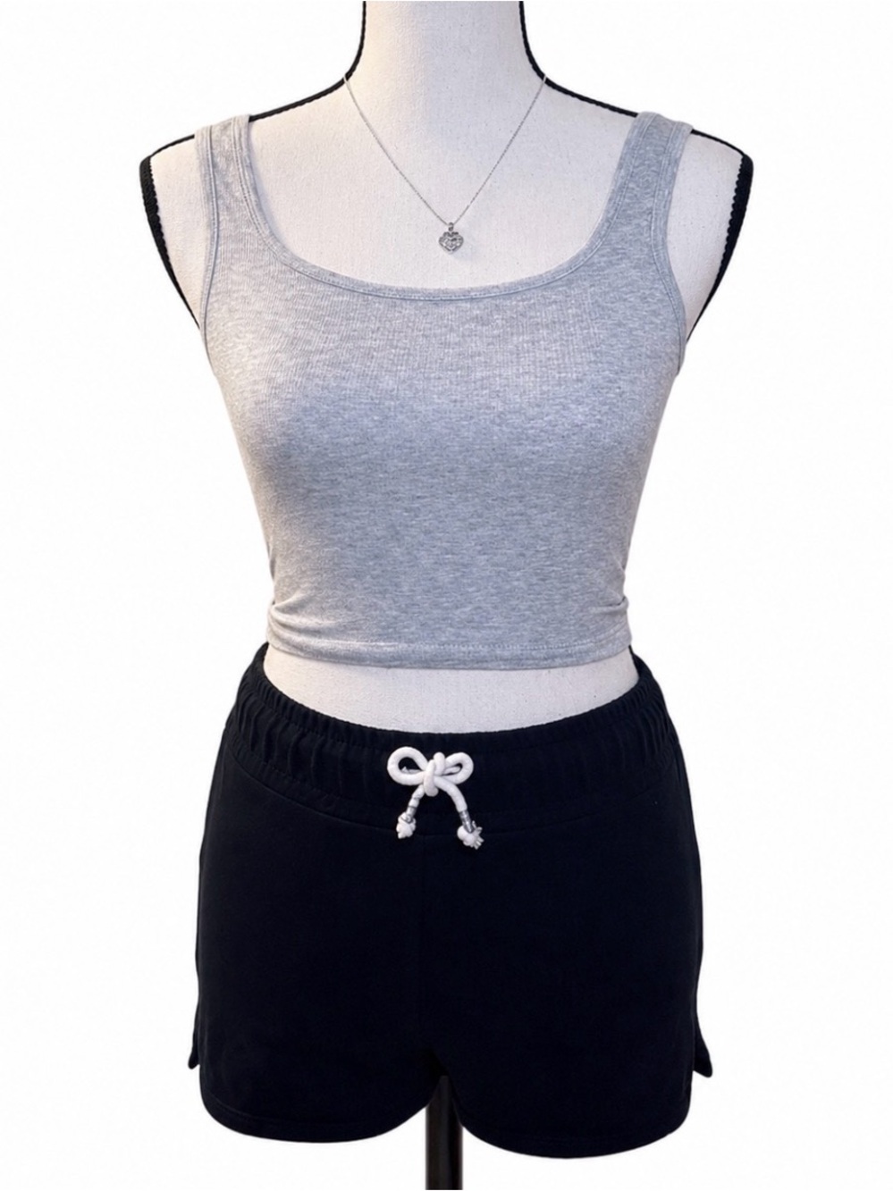 H&M Cozy Black Drawstring Lounge Shorts size XS